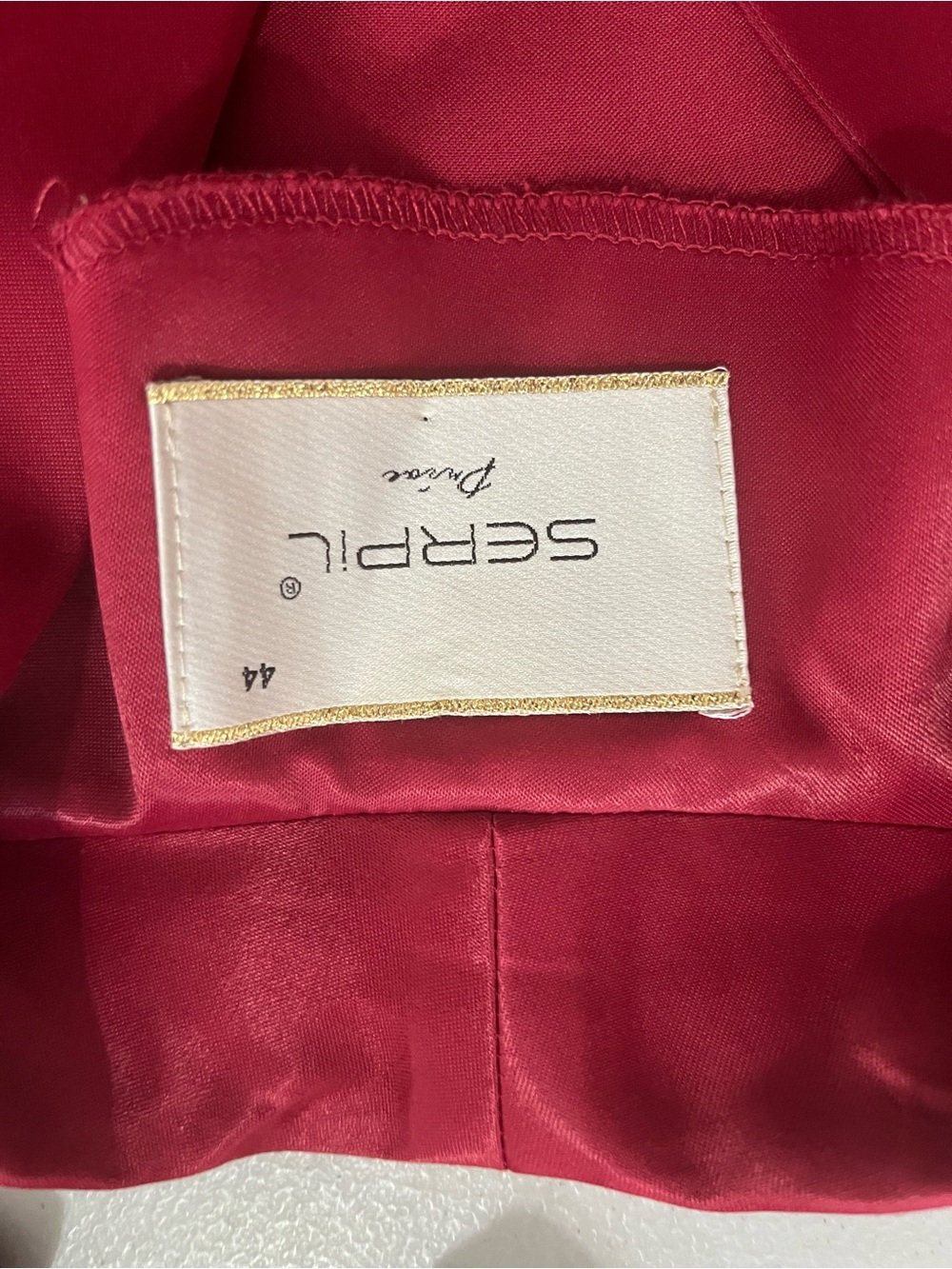 Women's Satin Drawstring Waist Jacket - Burgundy - Picture 13 of 13